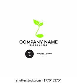 Leaf Growth Logo Design Element - Vector.
