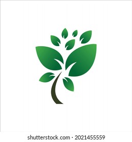 plantilla de diseño vectorial del logotipo de crecimiento de hoja