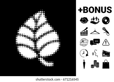 Leaf  halftone symbol