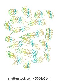 Leaf hand drawing illustration