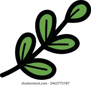 The leaf Hand drawn illustrations in line art style