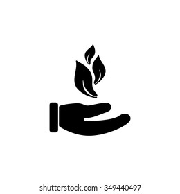 leaf hand icon