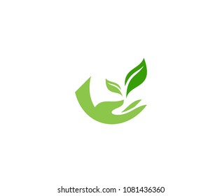 Leaf Hand Logo 