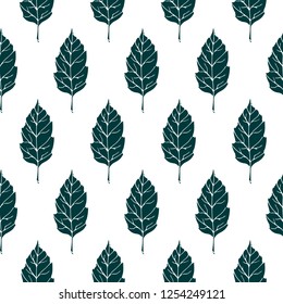 leaf hand-drawn vector seamless pattern