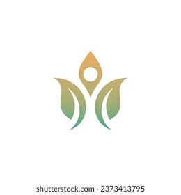 Leaf Health Logo Design. Lotus Logo