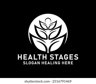 leaf health stages loggo illustration loggo design icon vector	