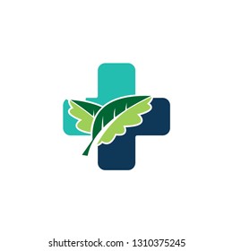 leaf healthcare logo template