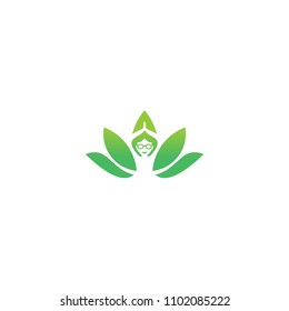 leaf healthycare logo template