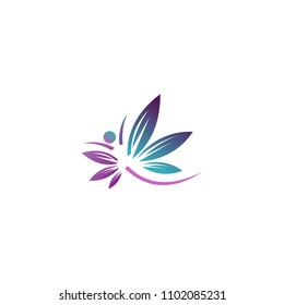 leaf healthycare logo template