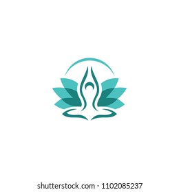 leaf healthycare logo template
