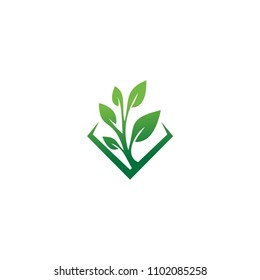 leaf healthycare logo template