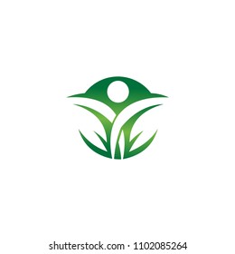 leaf healthycare logo template