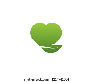 Leaf heart logo 