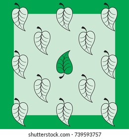 Leaf Heart-Shaped Vector Format Pattern Texture Background