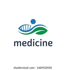 leaf helix human supplement logo design