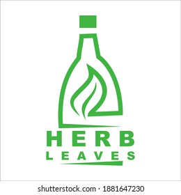 Leaf Herb Logo Design Vector