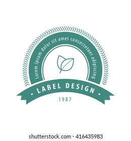 Leaf and Herbs Label Green