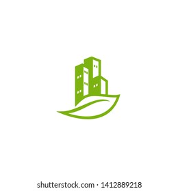 Leaf Home abstract icon Logo design