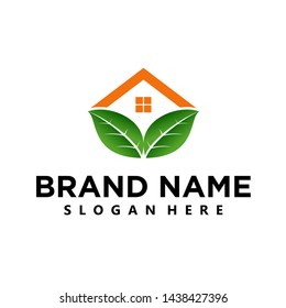 leaf home city logo design 