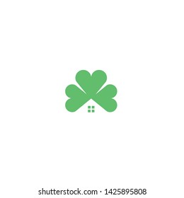 Leaf Home Logo Design Inspiration. eco house concept.