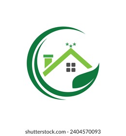 Diseño del logo de Leaf Home y diseño de árboles