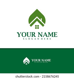 Leaf Home logo design vector, Creative Nature House logo concepts template illustration.