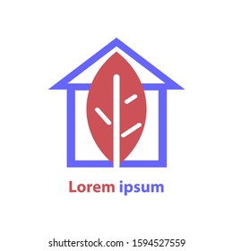 leaf and home logo designs for web businesses