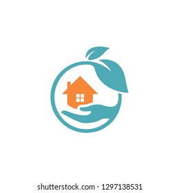 leaf home logo template