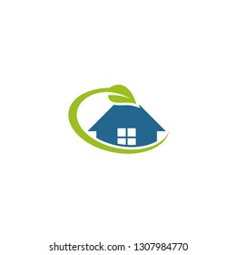 leaf home logo template