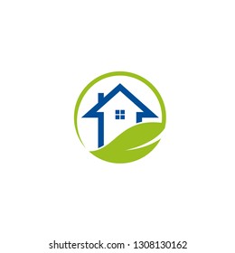 leaf home logo template