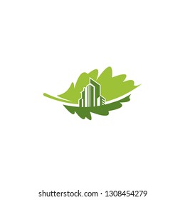 leaf home logo template