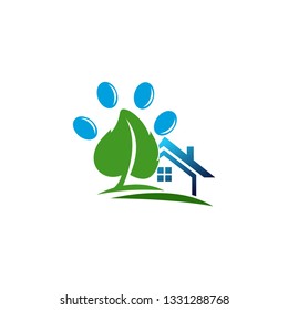 leaf home logo template
