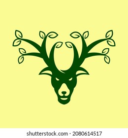 Leaf horned Deer vector ready to use.