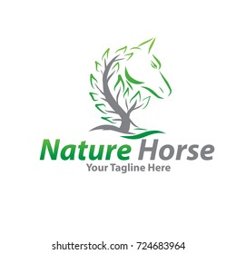 leaf horse logo