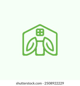 Logo für Blatt und Haus oder Ökohaus