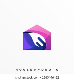 Leaf house Illustration Vector Design Template. Suitable for Creative Industry, Multimedia, Entertainment, Educations, Shop, and any related Business