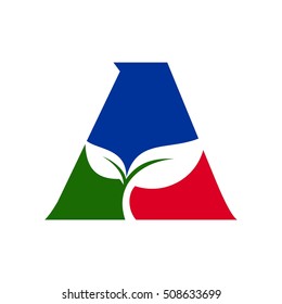 leaf and house logo vector.