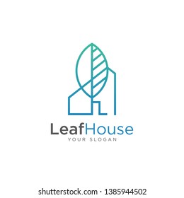 Leaf House Logo - Vector logo template