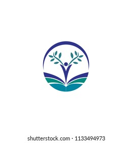leaf human logo template
