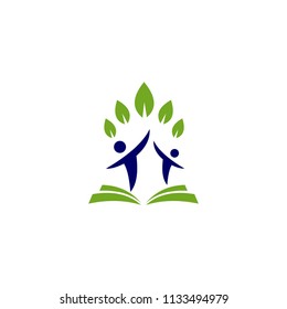 leaf human logo template