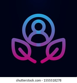Leaf human nolan icon. Simple thin line, outline vector of Mix icons for ui and ux, website or mobile application