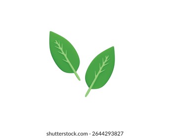  leaf icon 3d illustration render