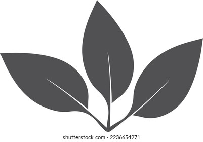 Leaf icon, abstract leaves icon on white background