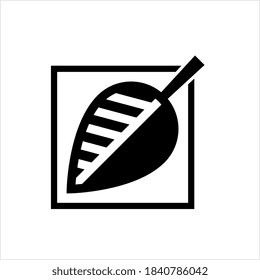 Leaf Icon, Appendage Growing From The Stem Of A Plant, Organ Of A Vascular Plant Vector Art Illustration