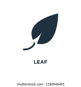 Leaf icon. Black filled vector illustration. Leaf symbol on white background. Can be used in web and mobile.