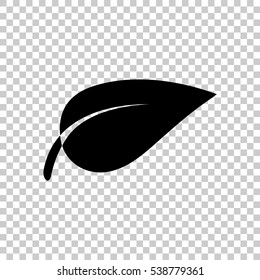 leaf icon. Black icon on transparent background.