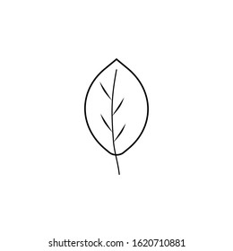 leaf icon black vector illustration