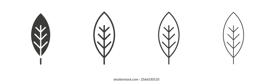 Leaf icon collection for website design, app, UI design.