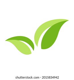 leaf icon of color style design vector template