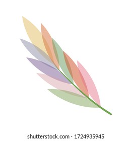 Leaf icon. Colorful  beautiful leaf